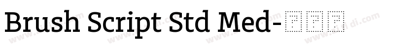 Brush Script Std Med字体转换